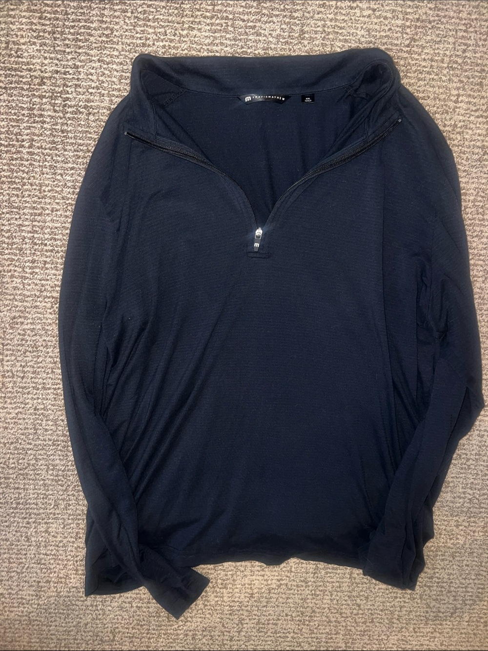 Travis Mathew Navy Quarter-Zip Pullover